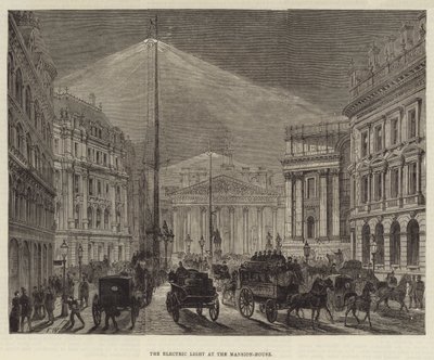Het elektrische licht bij het Mansion-House door Frank Watkins